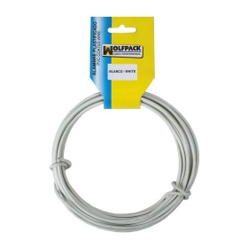 Alambre Plastificado (Rollo 10 Metros) Blanco N.º 16 / 2.7 mm.