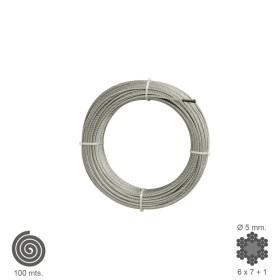 Cable Galvanizado 5 mm. (Rollo 100 Metros) No Elevacion