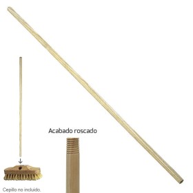 Mango Madera Roscado 1150x22 mm. Cepillo Raíces