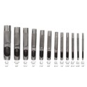 Juego Sacabocados Golpe 12 Piezas 3 a 19 mm