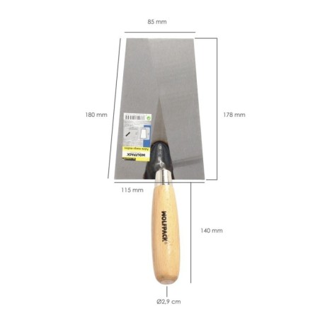 Paleta WOLFPACK Plus Mango Madera 341-a/180 mm.