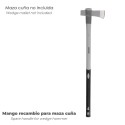Mango Fibra Vidrio Maza Cuña 3 Kg 54x34 mm. Oval Cónico