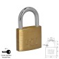 Candado Latón Arco Normal Llaves Iguales 30 mm. nº1