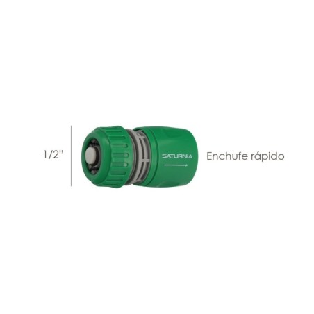 Conector Manguera Plástico 1/2 Con Stop Blíster