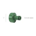 Adaptador Manguera Plástico 1" hembra Blíster