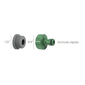 Adaptador Manguera Plástico 3/4-1/2" Hembra Blíster