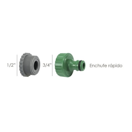 Adaptador Manguera Plástico 3/4-1/2" Hembra Blíster