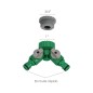 Adaptador Manguera Plástico 3/4 - 1" Hembra con 2 tomas Blíster