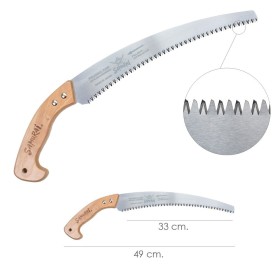 Serrucho Samurái Curvo Mango Madera 330 mm.