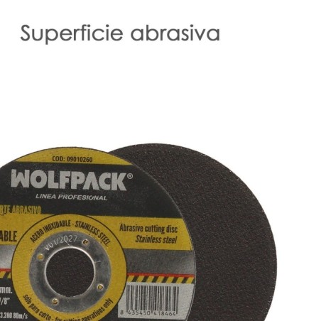 Disco Corte Abrasivo Acero Inoxidable Diámetro 115x Diámetro 22,2 mm Espesor 1,0 mm. Disco Radial / Amoladora Universal