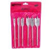 Juego Brocas Planas Madera 3 Puntas WOLFPACK 6 Piezas