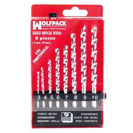 Estuche Brocas Widia Profesional WOLFPACK 8 Piezas