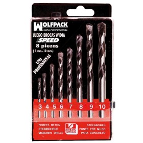 Estuche Brocas Widia Profesional WOLFPACK Speed 8 Piezas
