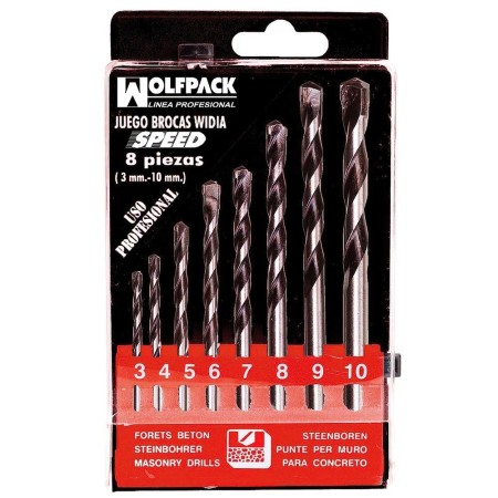 Estuche Brocas Widia Profesional WOLFPACK Speed 8 Piezas