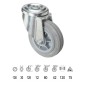 Rueda Industrial Goma Gris Pasante 100 mm. Rueda Industrial Goma Gris Pasante 100 mm.