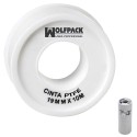 Cinta PTFE WOLFPACK 12 mm. x 10 m. (Paquete 10 Rollos)