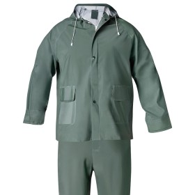 Traje de Agua Impermeable Verde PVC Talla 9-XXL