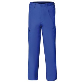 Pantalón De Trabajo Largo, Color Azul, Multibolsillos, Resistente, Talla 42