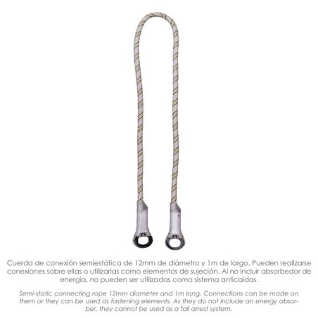 Cinturon Seguridad con Cuerda y Mosquetón