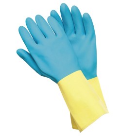 Guantes Neopreno / Látex Bicolor Talla S (Par)