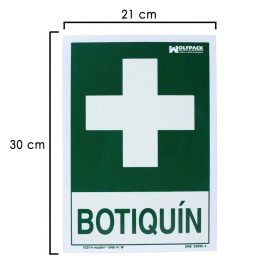 Cartel Botiquín 30x21 cm.