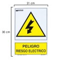 Cartel Peligro Eléctrico 30x21 cm.