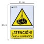 Cartel Peligro Carga Suspendida 30x21 cm. Cartel Peligro Carga Suspendida 30x21 cm.