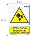 Cartel Riesgo Caída De Objetos 30x21 cm.