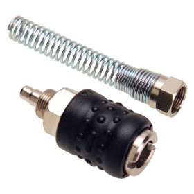 Enchufe Rápido Con Muelle Manguera 6x8 mm. (Blíster 1 pieza)
