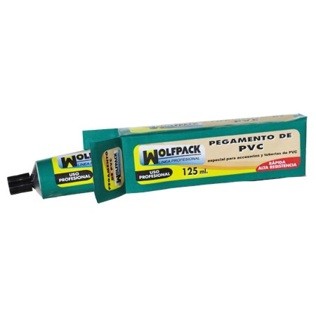 Pegamento PVC WOLFPACK 125 ml.