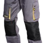 pantalones Largos De Trabajo, Multibolsillos, Resistentes, Rodilla Reforzada, Gris/Amarillo Talla 50/52 XL (Slim Fit)