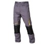 pantalones Largos De Trabajo, Multibolsillos, Resistentes, Rodilla Reforzada, Gris/Amarillo Talla 54/56 XXL (Slim Fit)