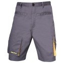 pantalones Cortos De Trabajo, Multibolsillos, Resistentes, Gris/Amarillo Talla 46/48 L