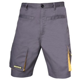 pantalones Cortos De Trabajo, Multibolsillos, Resistentes, Gris/Amarillo Talla 46/48 L