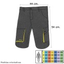 pantalones Cortos De Trabajo, Multibolsillos, Resistentes, Gris/Amarillo Talla 46/48 L