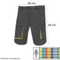 pantalones Cortos De Trabajo, Multibolsillos, Resistentes, Gris/Amarillo Talla 50/52 XL