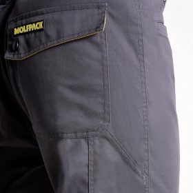 pantalones Cortos De Trabajo, Multibolsillos, Resistentes, Gris/Amarillo Talla 54/56 XXL