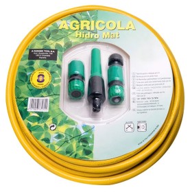 Manguera Jardín Hidro Mat Diámetro 15 mm. - 5/8" Rollo 15 Metros Con Accesorios