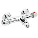 Monomando "Línea Flow" Baño y Ducha Termostático Con Cartucho cerámico Diámetro 40 mm.