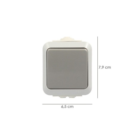 Interruptor / Conmutador Oryx Simple con tapa gris