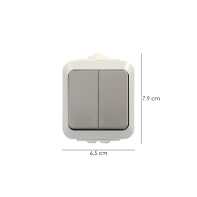 Interruptor / Conmutado Oryx Doble con tapa gris