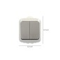 Interruptor / Conmutado Oryx Doble con tapa gris