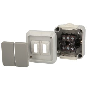 Interruptor / Conmutado Oryx Doble con tapa gris