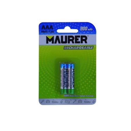 Pila Maurer Recargable HR-3 / AAA (Blíster 2 Piezas)