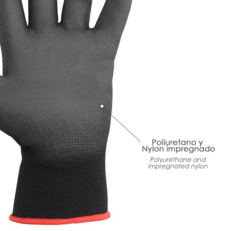 Guantes Poliuretano / Nylon Impregnado 8" (Par)
