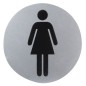 Cartel Aluminio Baño Mujer Ø12 cm. Cartel Aluminio Baño Mujer Ø12 cm.
