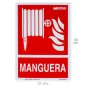 Cartel / Señal Fluorescente Manguera 30x21 cm. Cartel / Señal Fluorescente Manguera 30x21 cm.