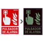 Cartel / Señal Fluorescente Pulsador Alarma 30x21 cm. Cartel / Señal Fluorescente Pulsador Alarma 30x21 cm.