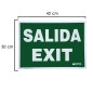 Cartel / Señal Fluorescente Salida Exit 30x42 cm. Cartel / Señal Fluorescente Salida Exit 30x42 cm.