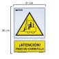 Cartel Atención Paso Carretilla 30x21 cm. Cartel Atención Paso Carretilla 30x21 cm.